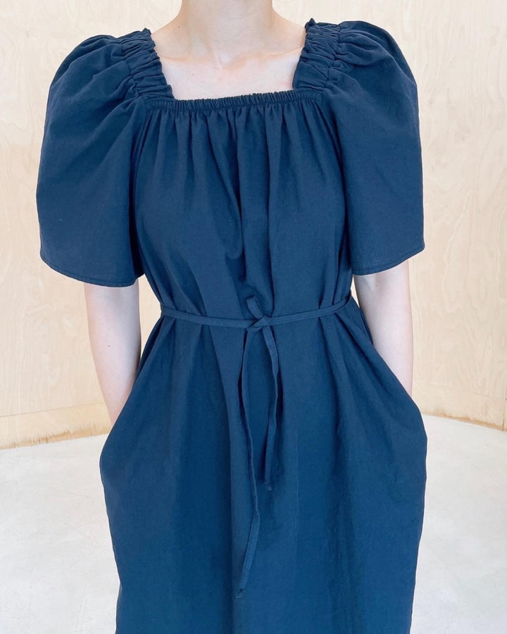 Square neck Linen Dress