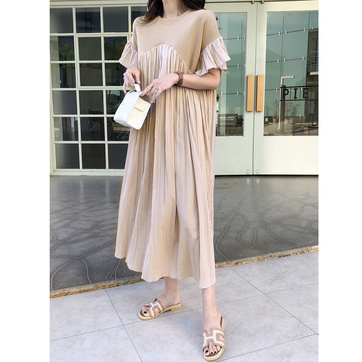 Ruffle Pleats Linen dress