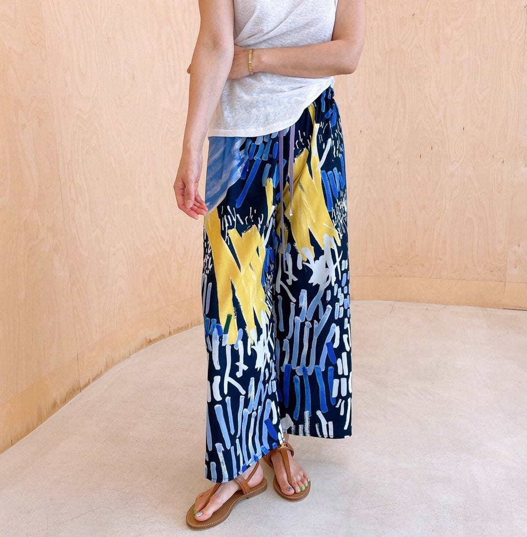 Paint Brush Pattern Summer Pants