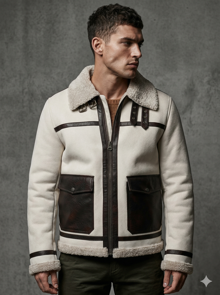 LEVI'S Men's Faux Shearling Rancher Aviator Jacket