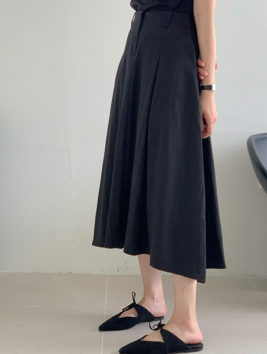 Herringbone A LINE SKIRT