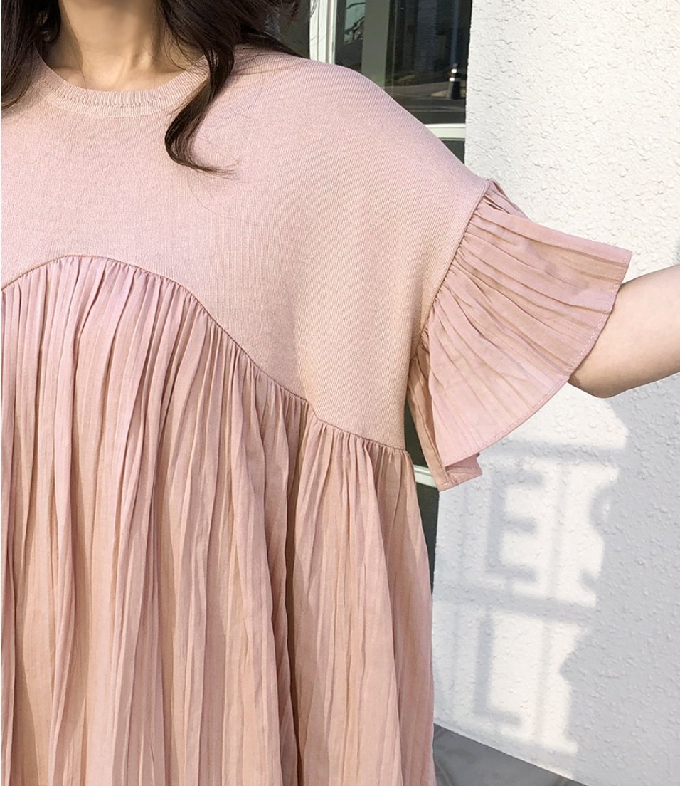 Ruffle Pleats Linen dress