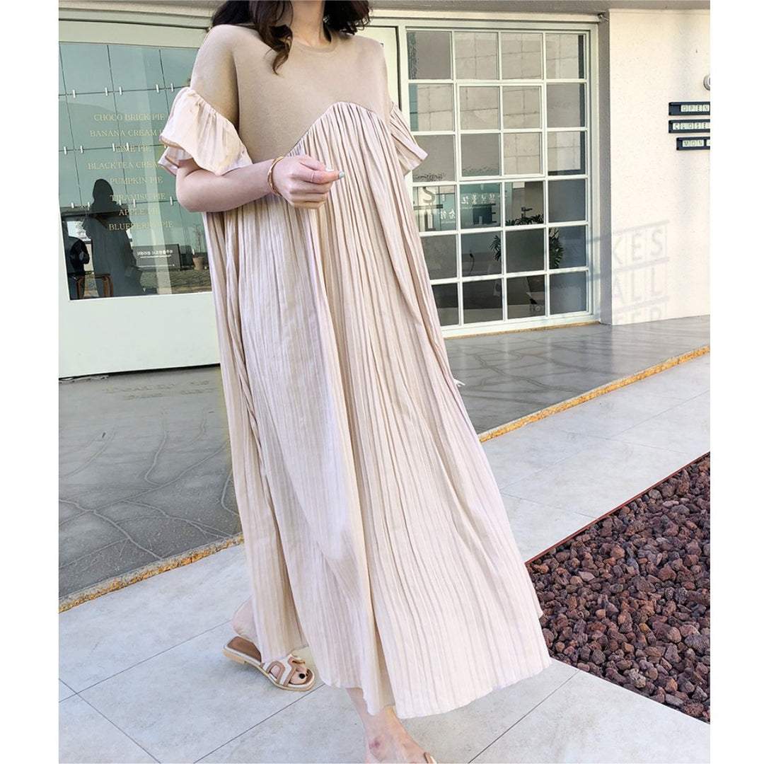 Ruffle Pleats Linen dress