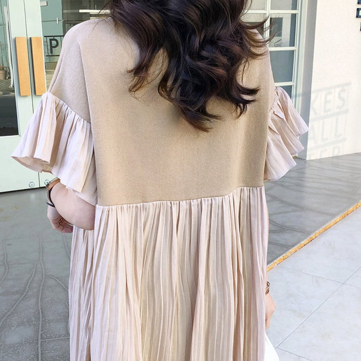 Ruffle Pleats Linen dress