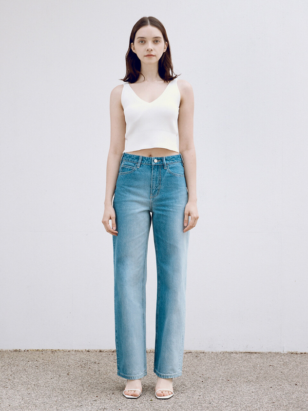 Wide Vertical Gradient Jeans