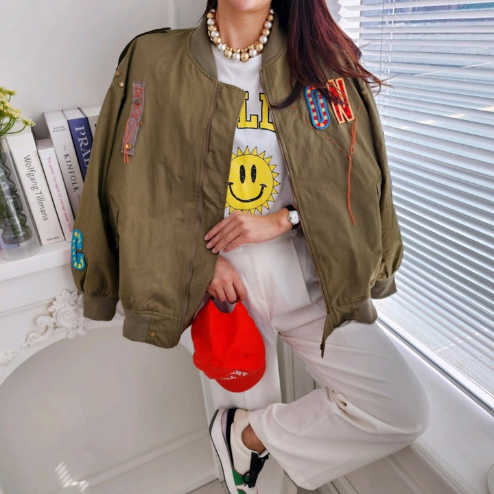 Patched Military Jacket