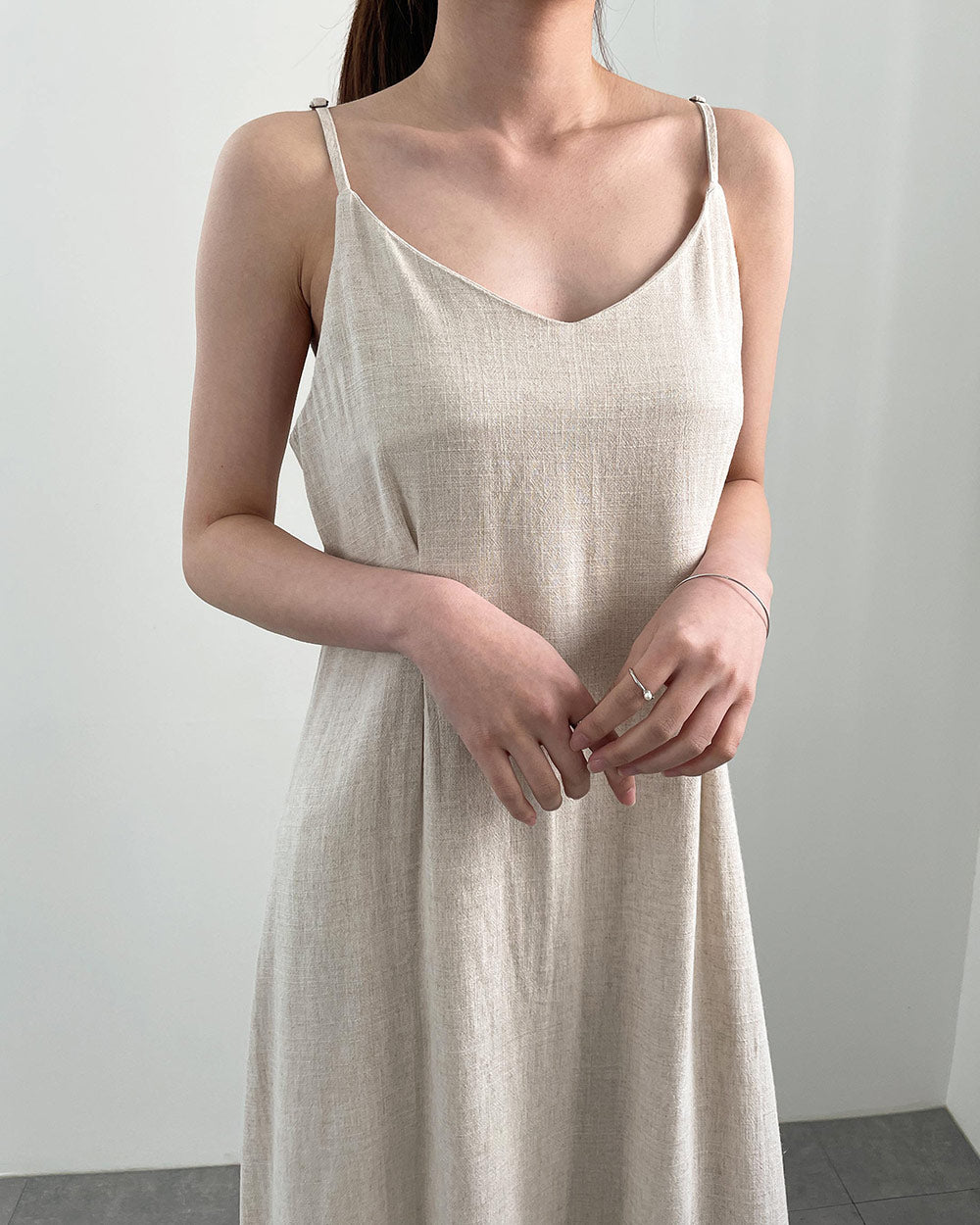 Linen jacket & dress set Black / One Size Linen jacket & dress set Black / One Size