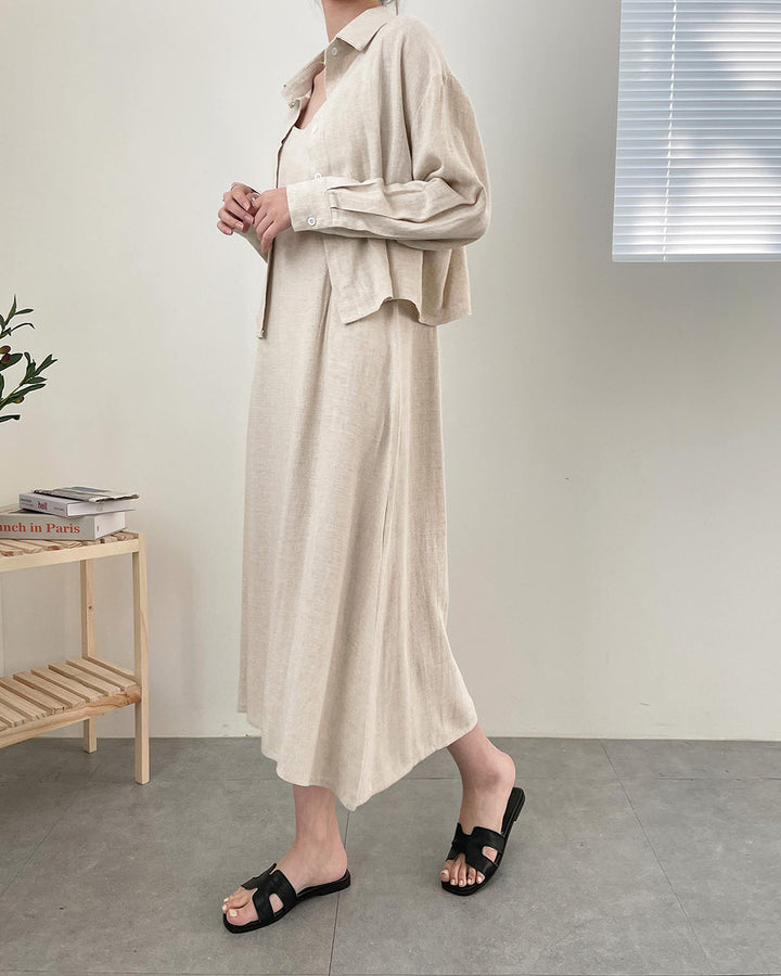 Linen jacket & dress set