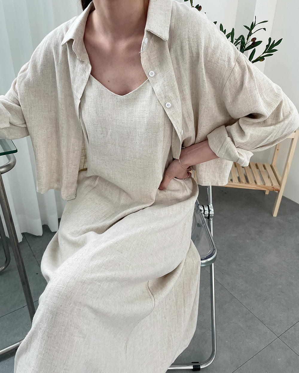 Linen jacket & dress set