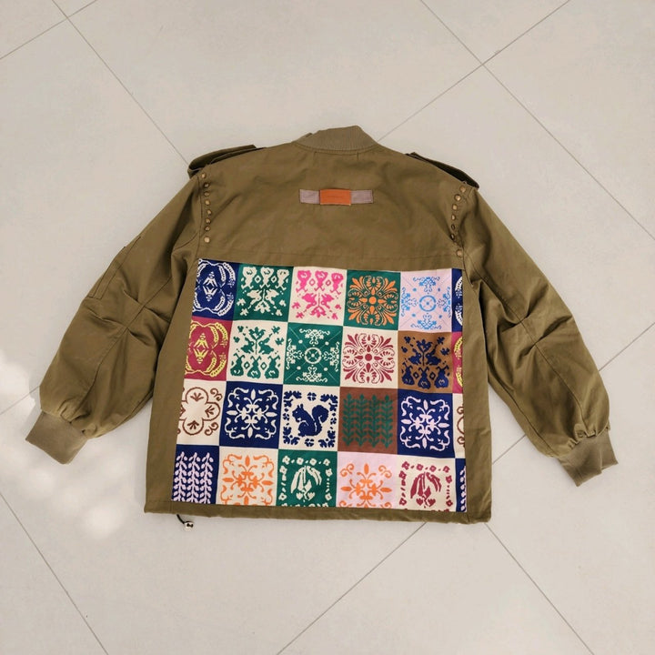 Patched Military Jacket