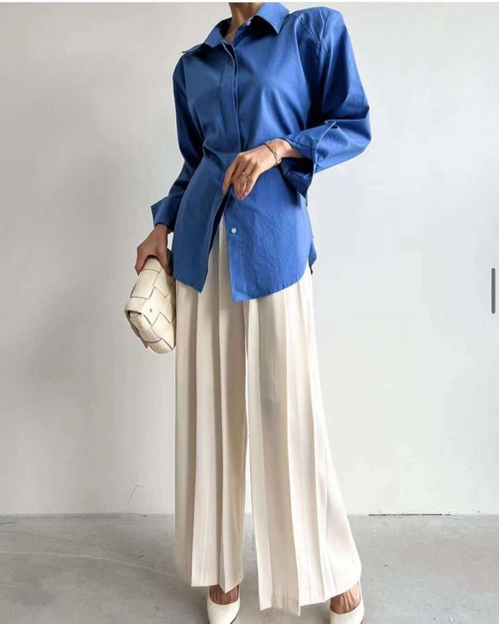 Wide Pleated Maxi Pants